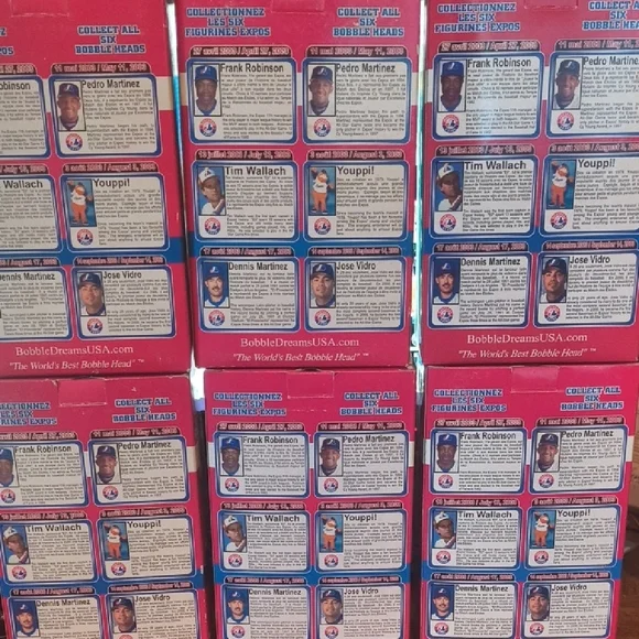 6 Vintage Limited Edition Montreal Expos Bobbleheads Numbered Stadium Give-A-Way - Picture 11 of 12